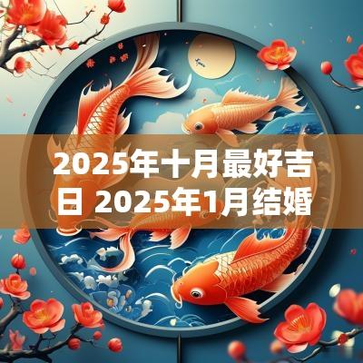 2025年十月最好吉日 2025年1月结婚吉日