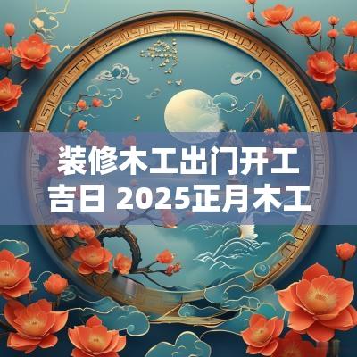 装修木工出门开工吉日 2025正月木工开工吉日