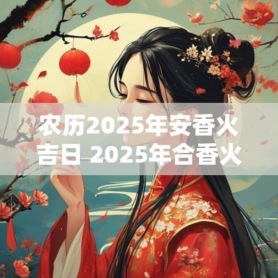 农历2025年安香火吉日 2025年合香火最佳吉日