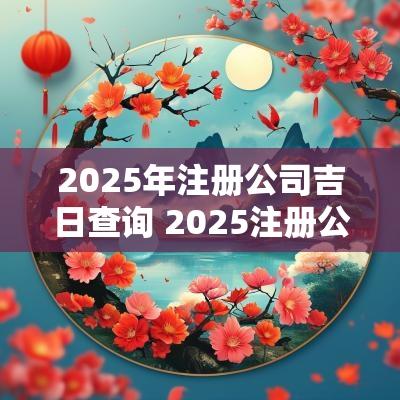 2025年注册公司吉日查询 2025注册公司黄道吉日一览表