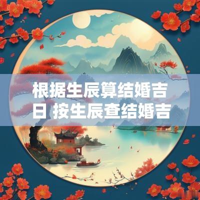 根据生辰算结婚吉日 按生辰查结婚吉日