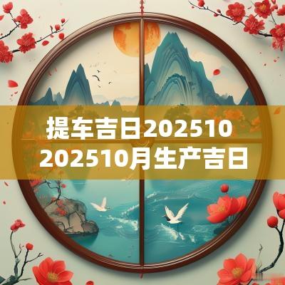 提车吉日202510 202510月生产吉日