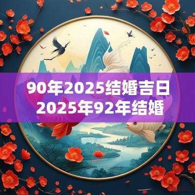 90年2025结婚吉日 2025年92年结婚吉日