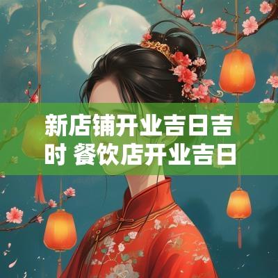 新店铺开业吉日吉时 餐饮店开业吉日吉时