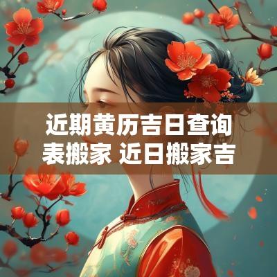 近期黄历吉日查询表搬家 近日搬家吉日查询表