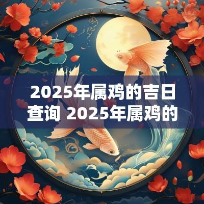 2025年属鸡的吉日查询 2025年属鸡的入伙吉日
