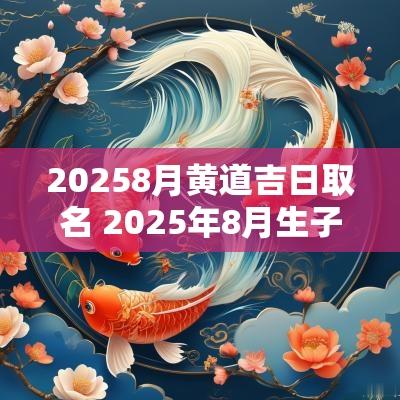 20258月黄道吉日取名 2025年8月生子黄道吉日