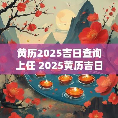 黄历2025吉日查询上任 2025黄历吉日打井查询