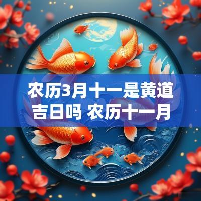 农历3月十一是黄道吉日吗 农历十一月三日是黄道吉日吗