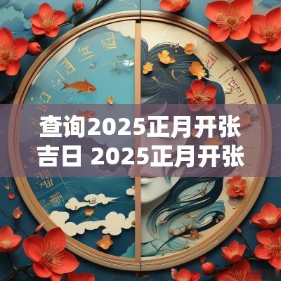 查询2025正月开张吉日 2025正月开张吉日查询