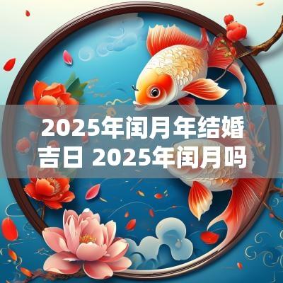 2025年闰月年结婚吉日 2025年闰月吗闰几月啊