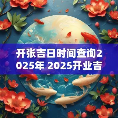 开张吉日时间查询2025年 2025开业吉日查询大全表