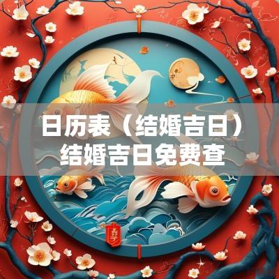 日历表（结婚吉日） 结婚吉日免费查