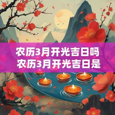 农历3月开光吉日吗 农历3月开光吉日是哪天