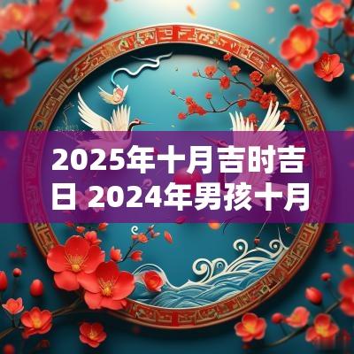2025年十月吉时吉日 2025年男孩十月吉日吉时