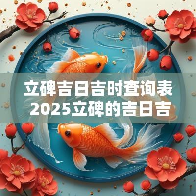 立碑吉日吉时查询表 2025立碑的吉日吉时