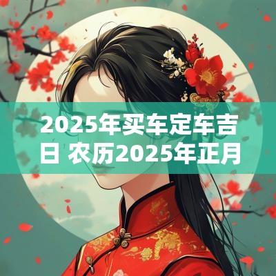 2025年买车定车吉日 农历2025年正月吉日