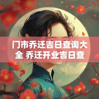 门市乔迁吉日查询大全 乔迁开业吉日查询2025