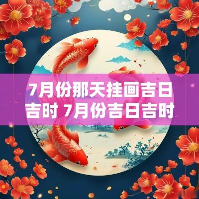 7月份那天挂画吉日吉时 7月份吉日吉时