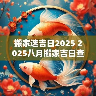 搬家选吉日2025 2025八月搬家吉日查询
