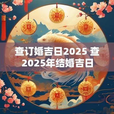 查订婚吉日2025 查2025年结婚吉日