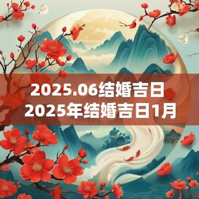 2025.06结婚吉日 2025年结婚吉日1月至12月
