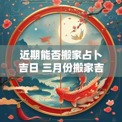 近期能否搬家占卜吉日 三月份搬家吉日一览表