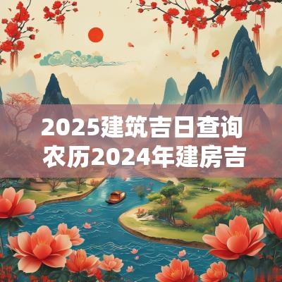 2025建筑吉日查询 农历2025年建房吉日一览表