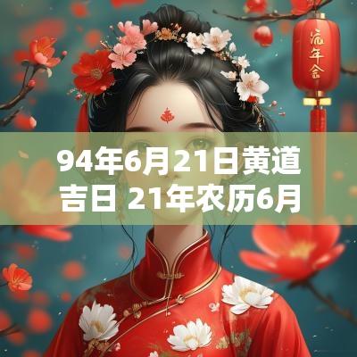 94年6月21日黄道吉日 21年农历6月黄道吉日
