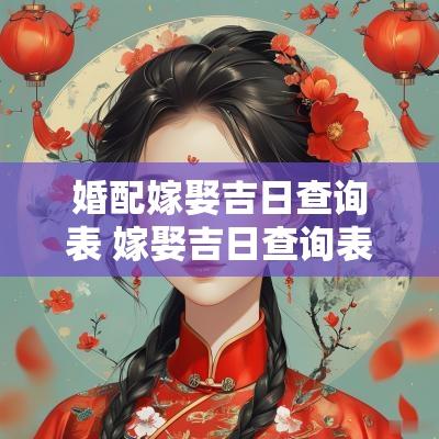 婚配嫁娶吉日查询表 嫁娶吉日查询表中国
