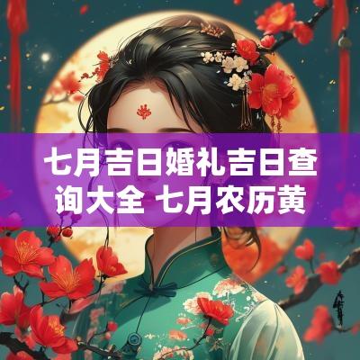 七月吉日婚礼吉日查询大全 七月农历黄道吉日查询结婚