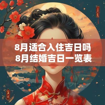 8月适合入住吉日吗 8月结婚吉日一览表