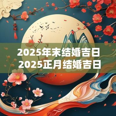 2025年末结婚吉日 2025正月结婚吉日