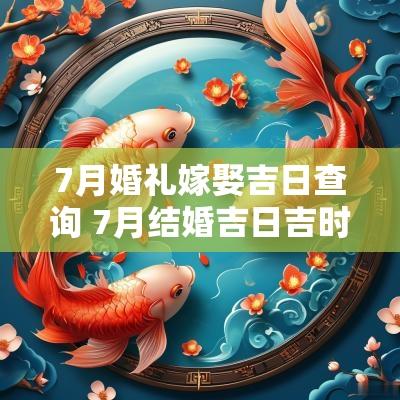 7月婚礼嫁娶吉日查询 7月结婚吉日吉时大全表