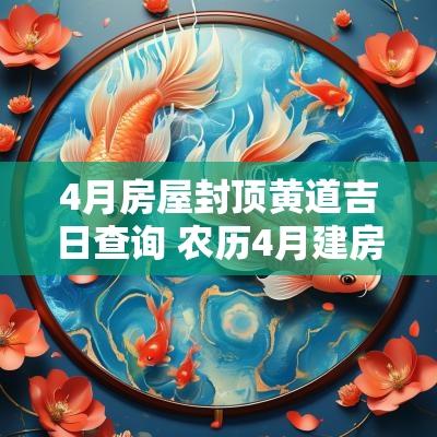 4月房屋封顶黄道吉日查询 农历4月建房封顶哪天吉日