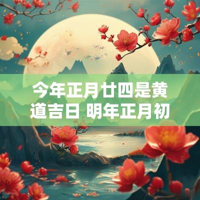 今年正月廿四是黄道吉日 明年正月初四是黄道吉日吗