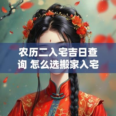 农历二入宅吉日查询 怎么选搬家入宅吉日