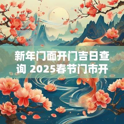 新年门面开门吉日查询 2025春节门市开门吉日