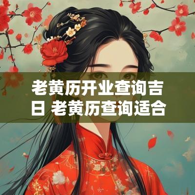 老黄历开业查询吉日 老黄历查询适合开业的日子