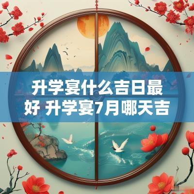 升学宴什么吉日最好 升学宴7月哪天吉日