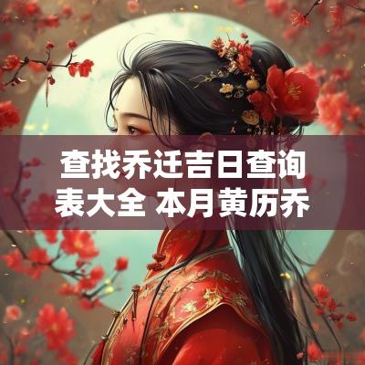 查找乔迁吉日查询表大全 本月黄历乔迁吉日查询表