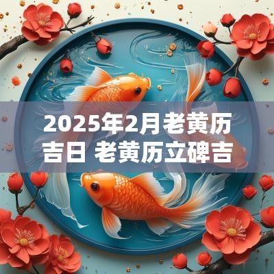 2025年2月老黄历吉日 老黄历立碑吉日2025年