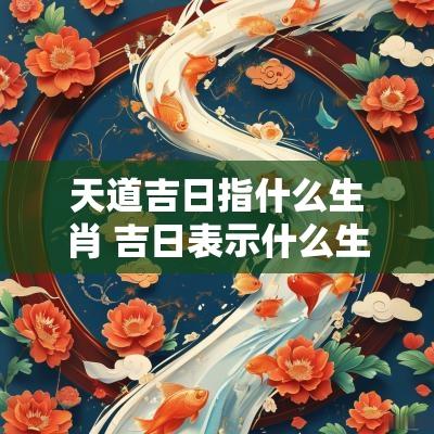天道吉日指什么生肖 吉日表示什么生肖呢