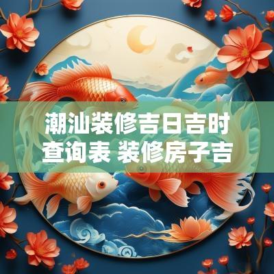 潮汕装修吉日吉时查询表 装修房子吉日吉时怎么看