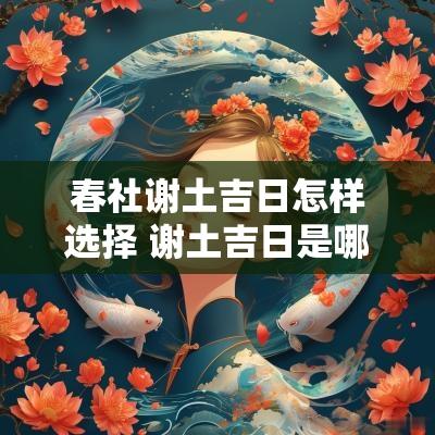 春社谢土吉日怎样选择 谢土吉日是哪一天