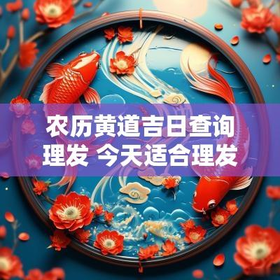 农历黄道吉日查询理发 今天适合理发黄道吉日