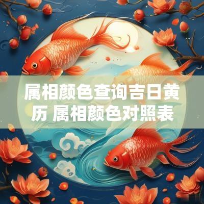 属相颜色查询吉日黄历 属相颜色对照表