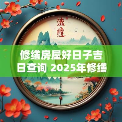 修缮房屋好日子吉日查询 2025年修缮窗户吉日