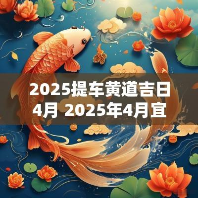 2025提车黄道吉日4月 2025年4月宜提车吉日