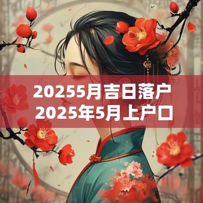 20255月吉日落户 2025年5月上户口吉日